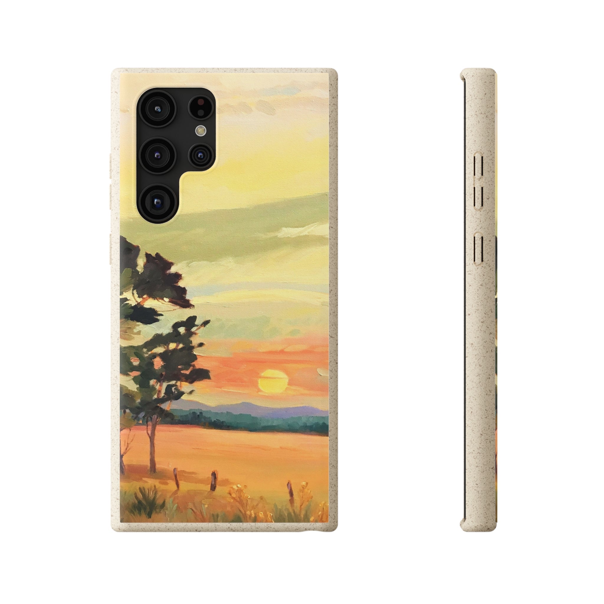 Biodegradable Phone Case with 'Sunrise' Landscape Original Artwork by Barbara Cleary