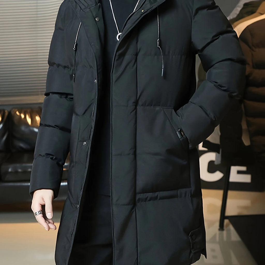 Men’S Thick Padded Winter Coat | Long Warm Parka