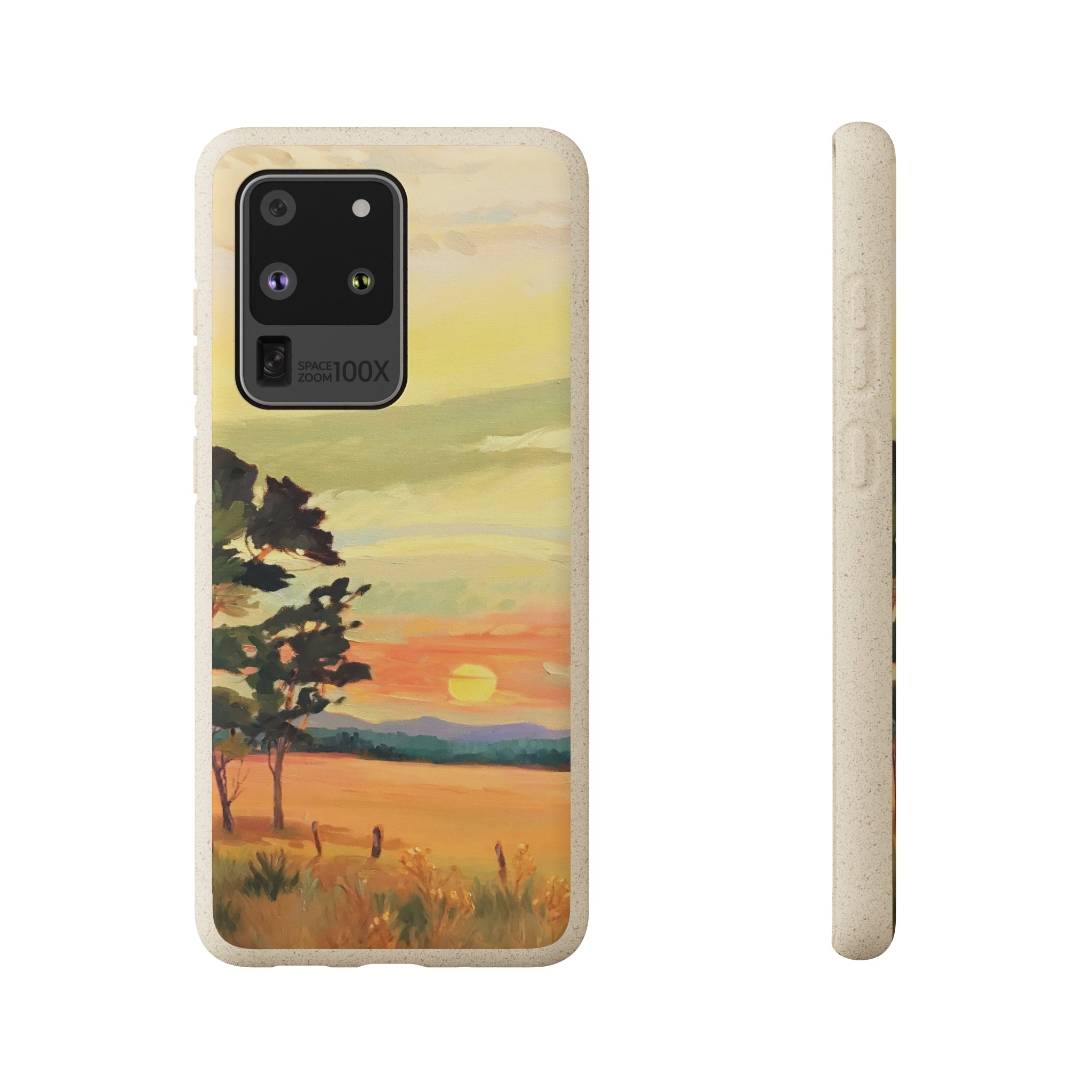Biodegradable Phone Case with 'Sunrise' Landscape Original Artwork by Barbara Cleary