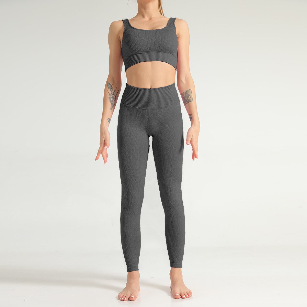 2 Piece Yoga Set Sports Bra and Leggings Jogging Women Gym Set Clothes Seamless Workout Sports Tights Women Fitness Sports Suit-6