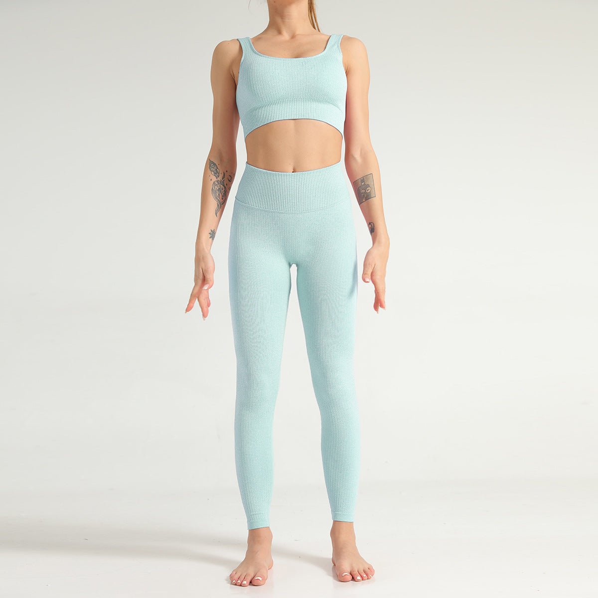 2 Piece Yoga Set Sports Bra and Leggings Jogging Women Gym Set Clothes Seamless Workout Sports Tights Women Fitness Sports Suit-7