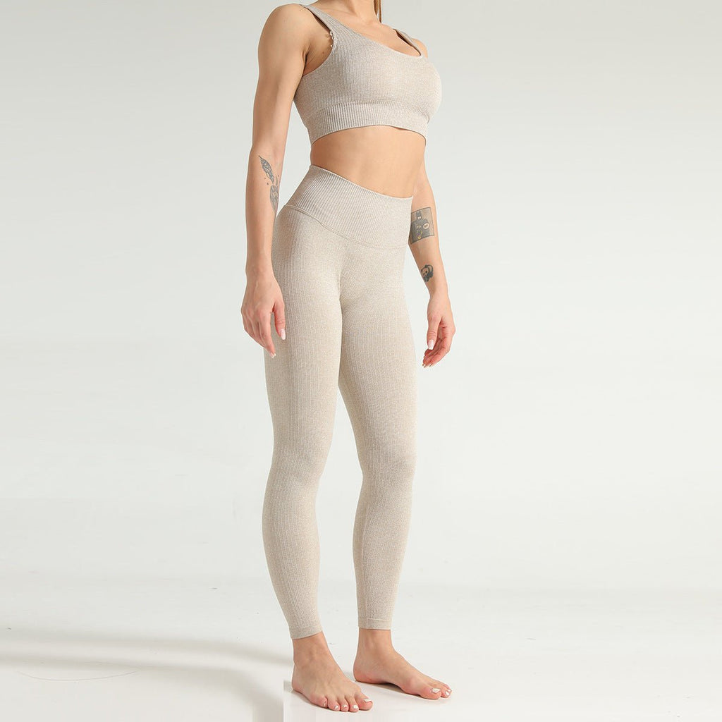 2 Piece Yoga Set Sports Bra and Leggings Jogging Women Gym Set Clothes Seamless Workout Sports Tights Women Fitness Sports Suit-3