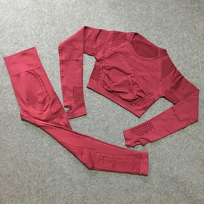 2 pieces gym set workout clothes for women flawless knit VIP-7