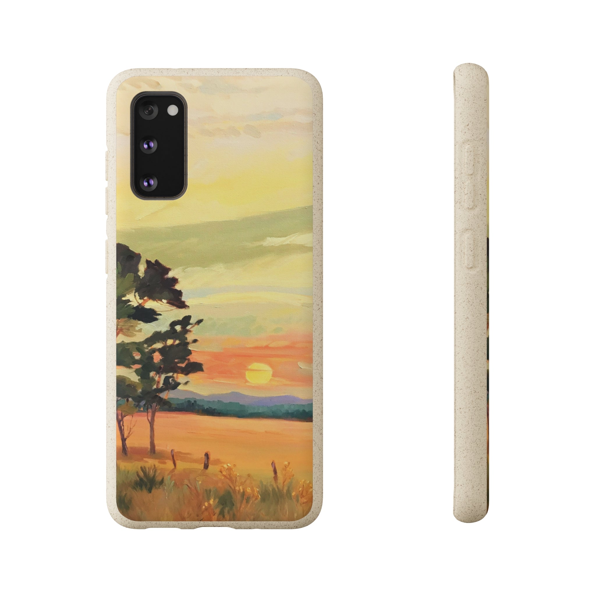 Biodegradable Phone Case with 'Sunrise' Landscape Original Artwork by Barbara Cleary