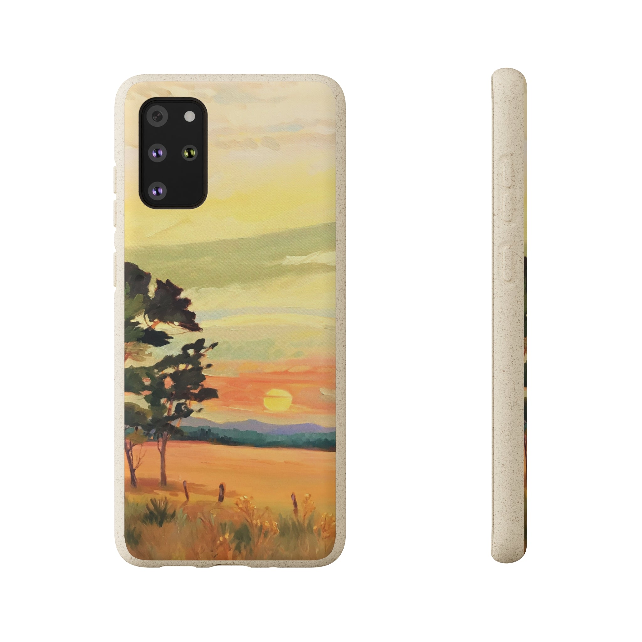 Biodegradable Phone Case with 'Sunrise' Landscape Original Artwork by Barbara Cleary