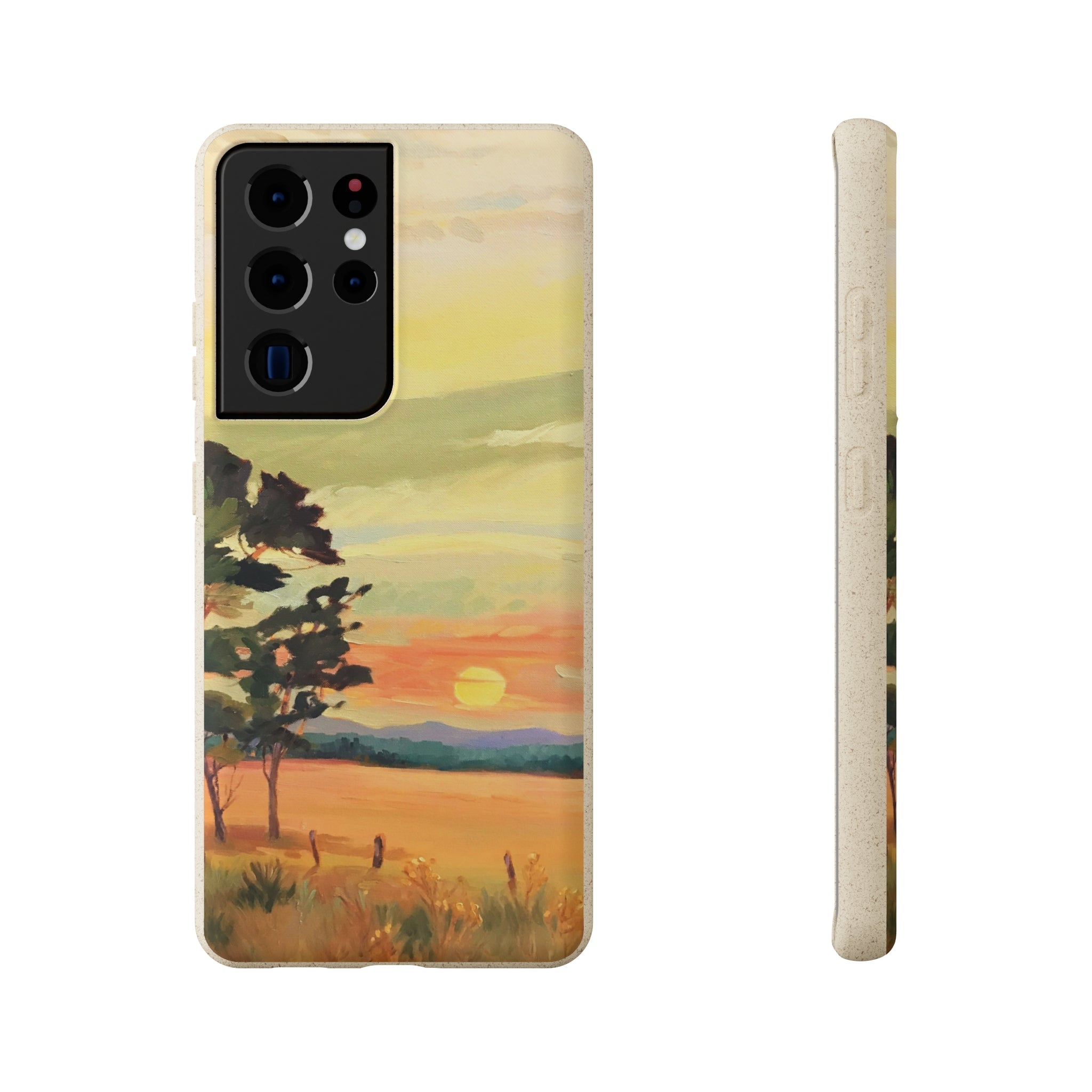 Biodegradable Phone Case with 'Sunrise' Landscape Original Artwork by Barbara Cleary