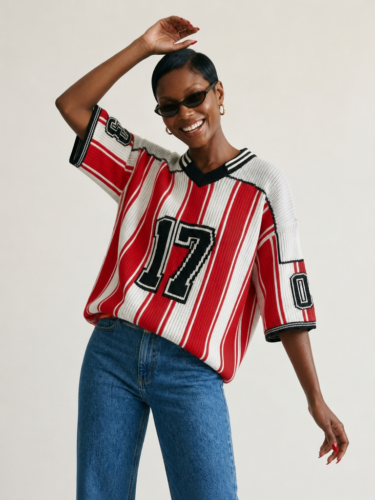 Audacious Striped Oversized Sweater