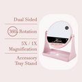 Dual Side Mirror With Organizer Tray