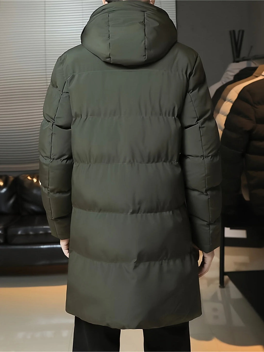 Men’S Thick Padded Winter Coat | Long Warm Parka