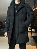 Men’S Thick Padded Winter Coat | Long Warm Parka