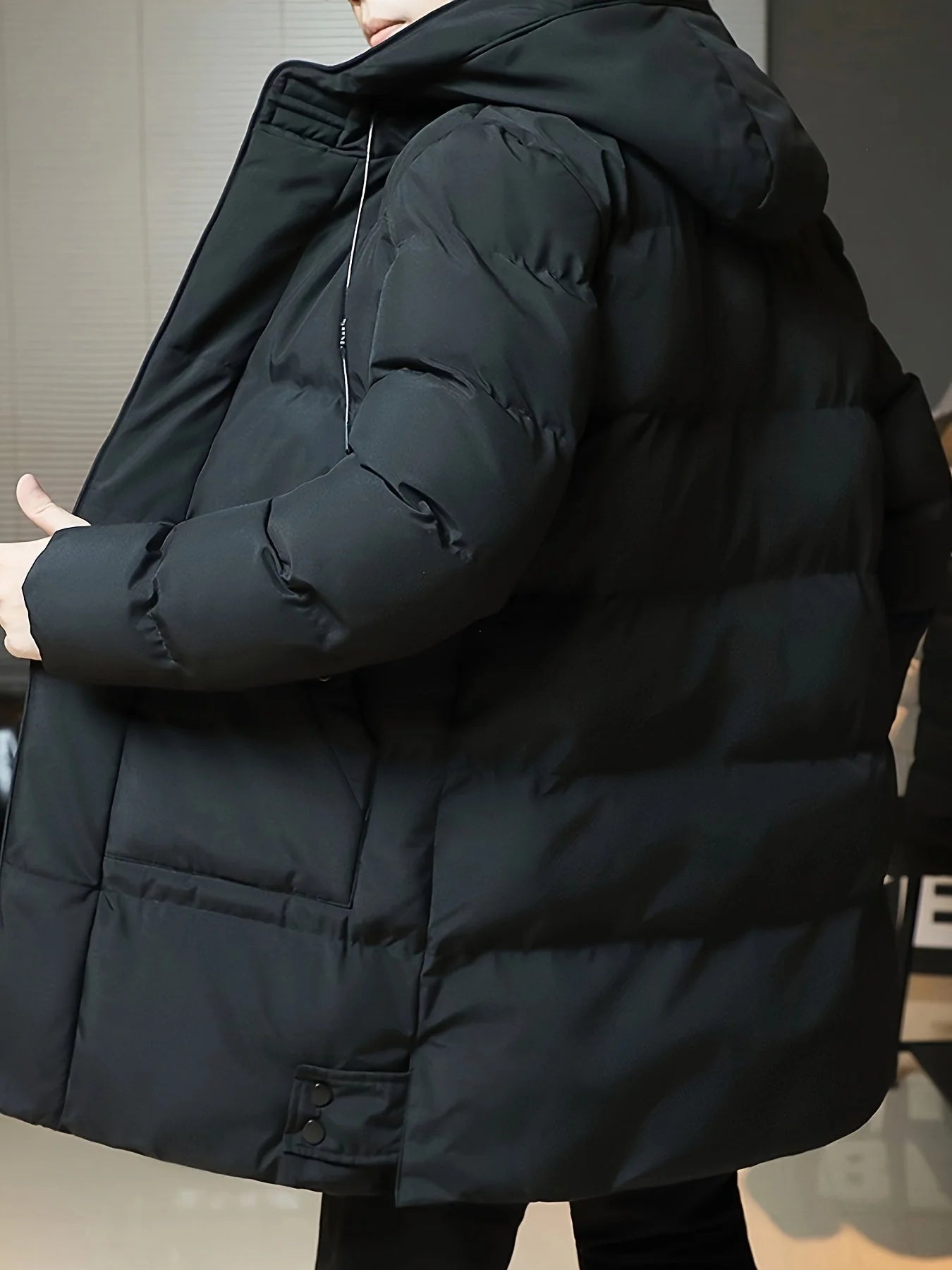 Men’S Thick Padded Winter Coat | Long Warm Parka