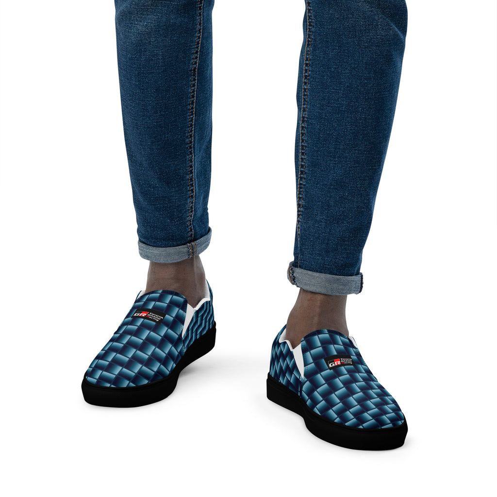 Blue Carbon Men's slip-on canvas shoes