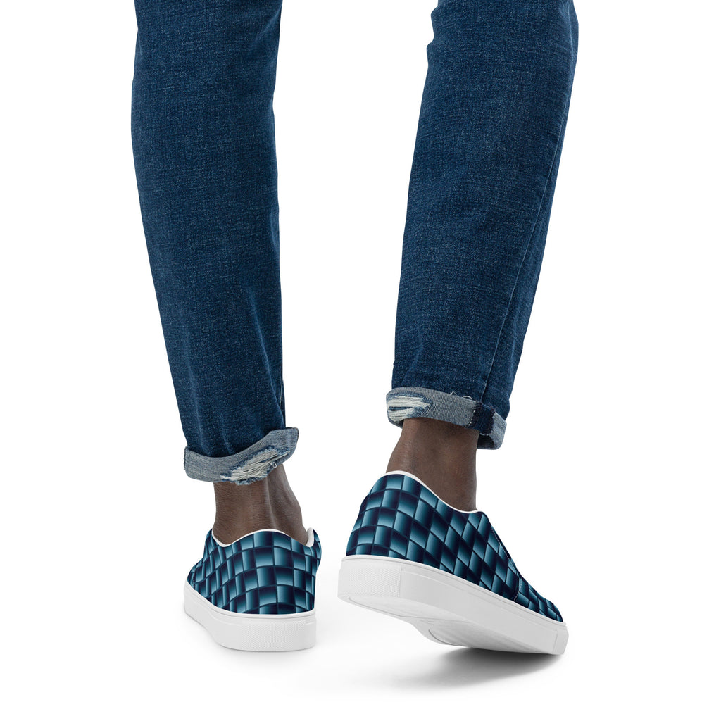 Blue Carbon Men's slip-on canvas shoes