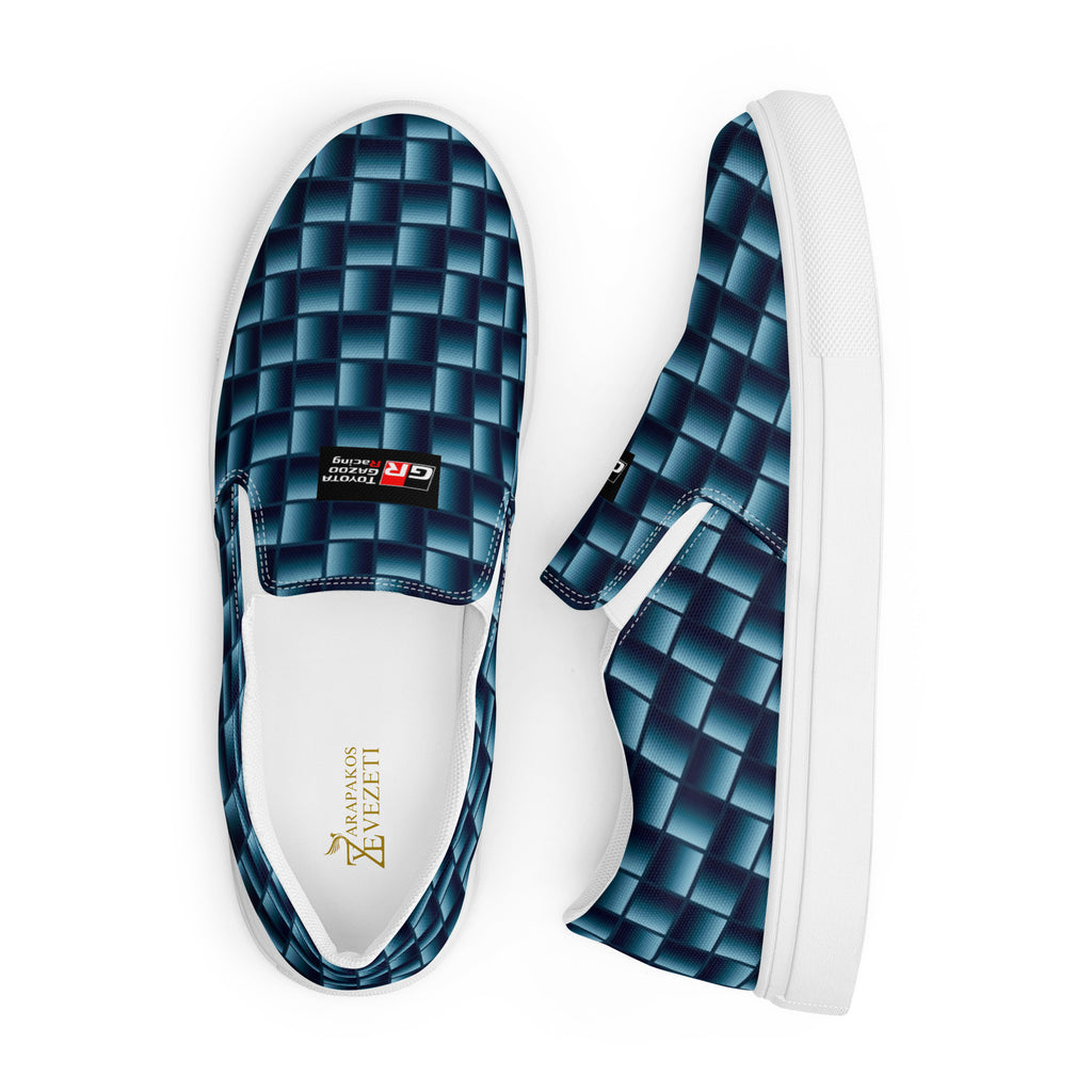 Blue Carbon Men's slip-on canvas shoes