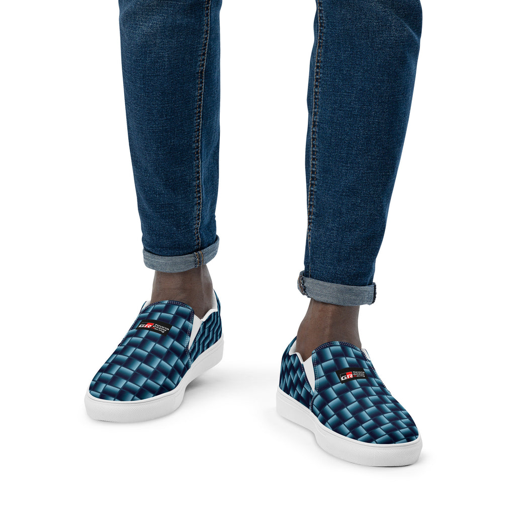 Blue Carbon Men's slip-on canvas shoes