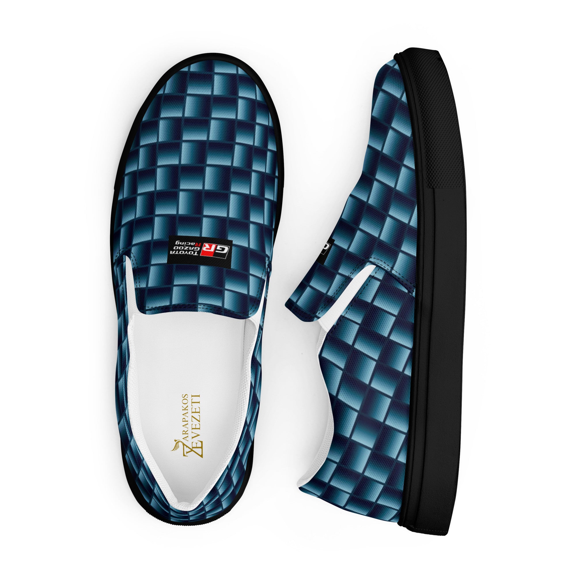 Blue Carbon Men's slip-on canvas shoes