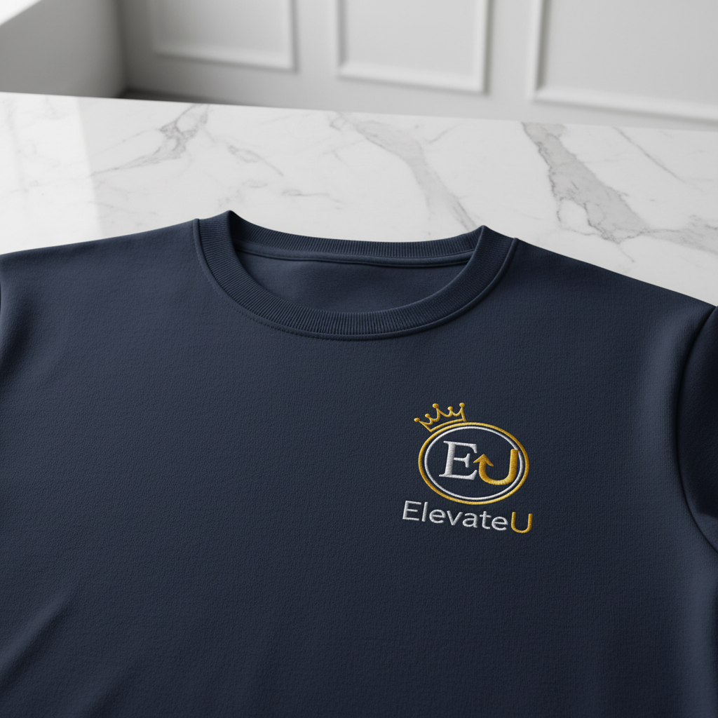 ElevateU Signature Tall-Fit Hoodie with black and gold logo