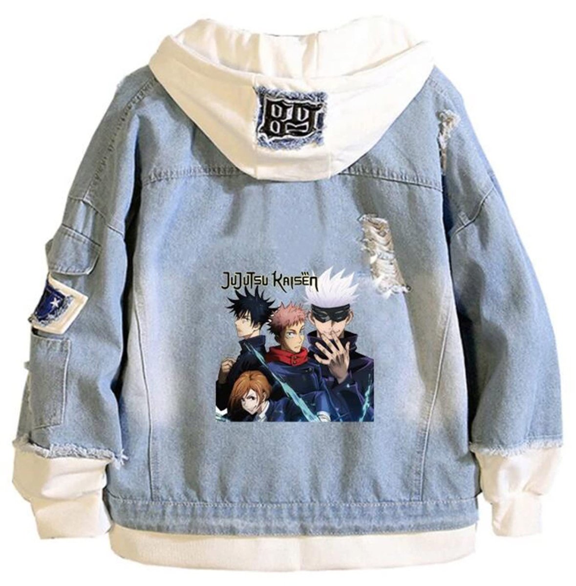 Jujutsu Kaisen Hoodies – Gojo Satoru Denim Hoodie | Anime Streetwear for JJK Fans