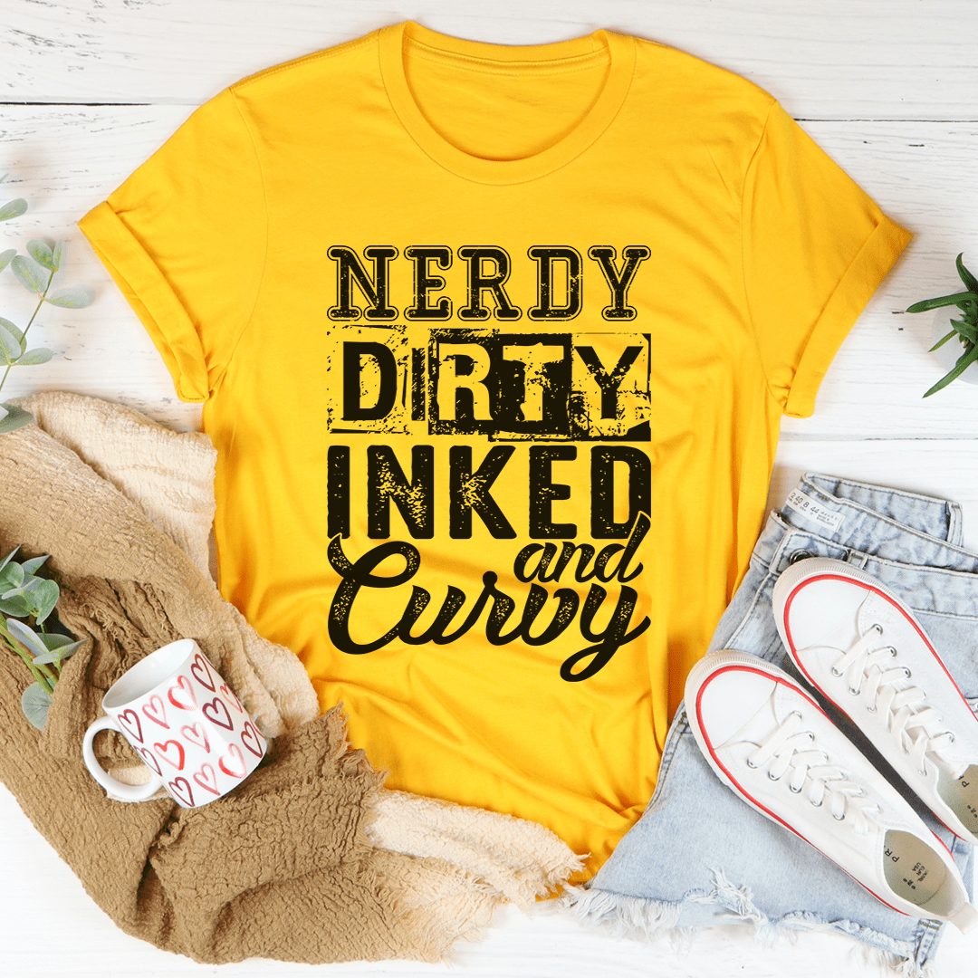 Nerdy Dirty Inked And Curvy Tee-3