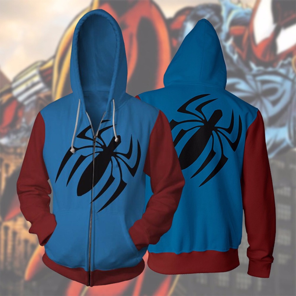 Superhero Iron Man Spiderman Clothes Mens Hoodies Zipper Sweatshirt 3D Peter Parker Miles Morales Hoodie Jackets Casual Coats