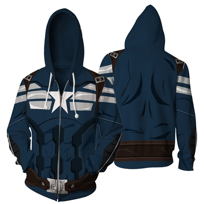Superhero Iron Man Spiderman Clothes Mens Hoodies Zipper Sweatshirt 3D Peter Parker Miles Morales Hoodie Jackets Casual Coats