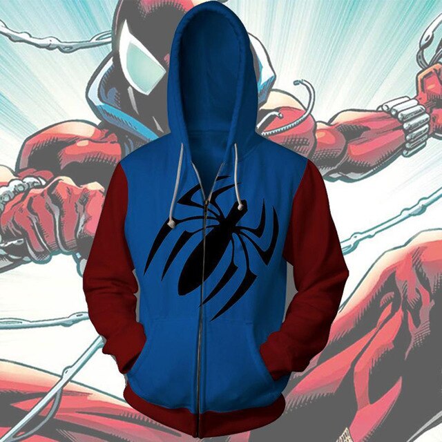 Superhero Iron Man Spiderman Clothes Mens Hoodies Zipper Sweatshirt 3D Peter Parker Miles Morales Hoodie Jackets Casual Coats