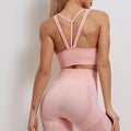 Women Seamless Yoga Set Women Gym Clothes Tank Crop Top Hollow Out Leggings Sports Tracksuit Workout Sports Fitness 2 Piece Set-1