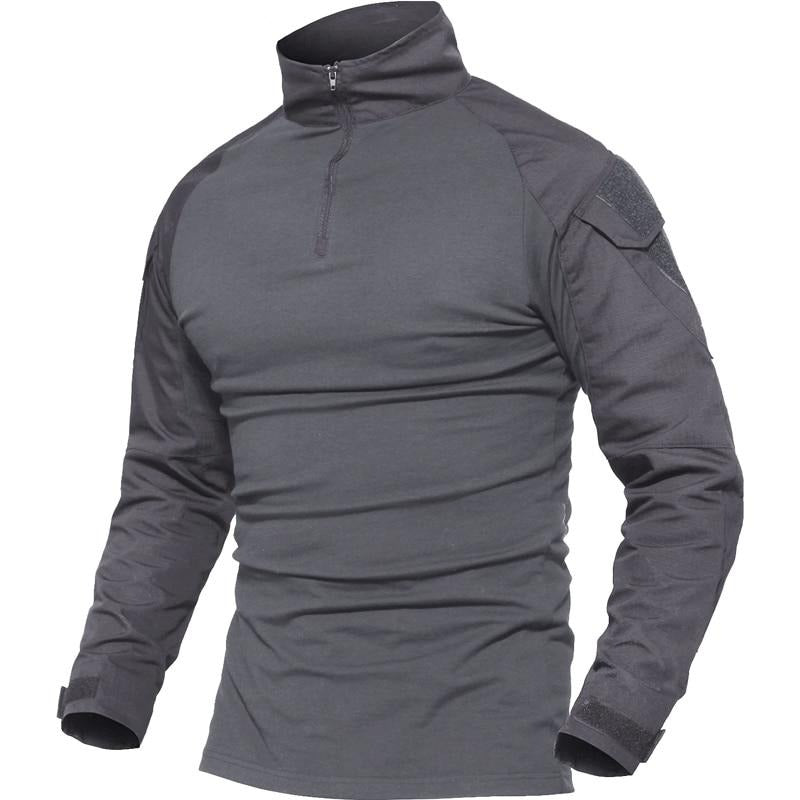 Men Military Tactical T-shirt Long Sleeve SWAT Soldiers Combat T Shirt Airsoft Clothes Man's US Army Shirts No Pads