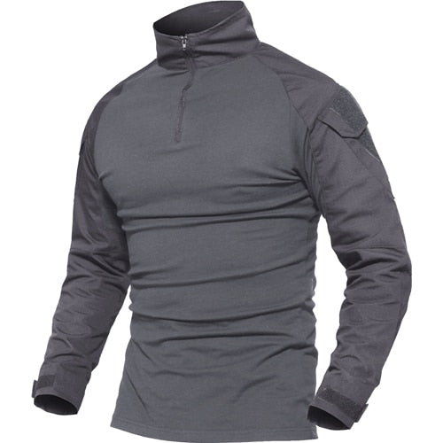 Men Military Tactical T-shirt Long Sleeve SWAT Soldiers Combat T Shirt Airsoft Clothes Man's US Army Shirts No Pads