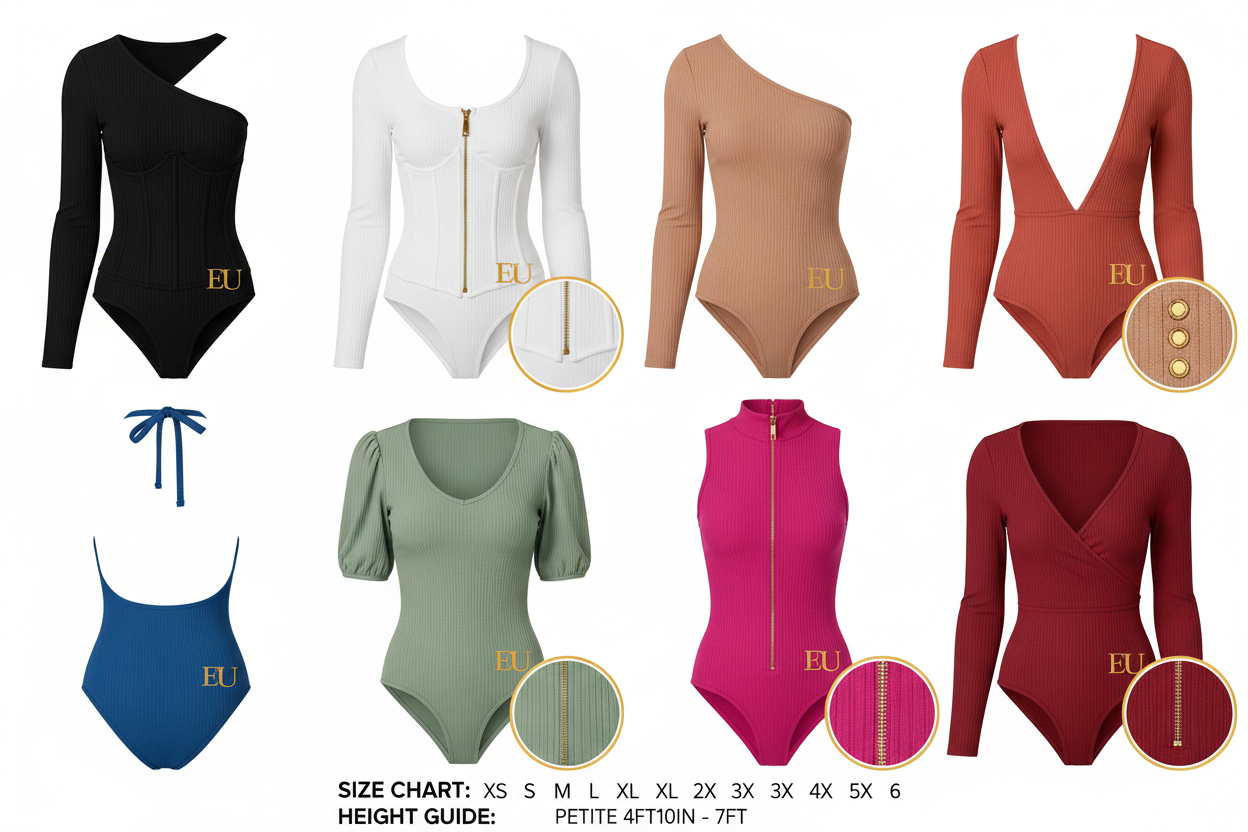 Ribbed Bodysuit — Modern Trendy Styles