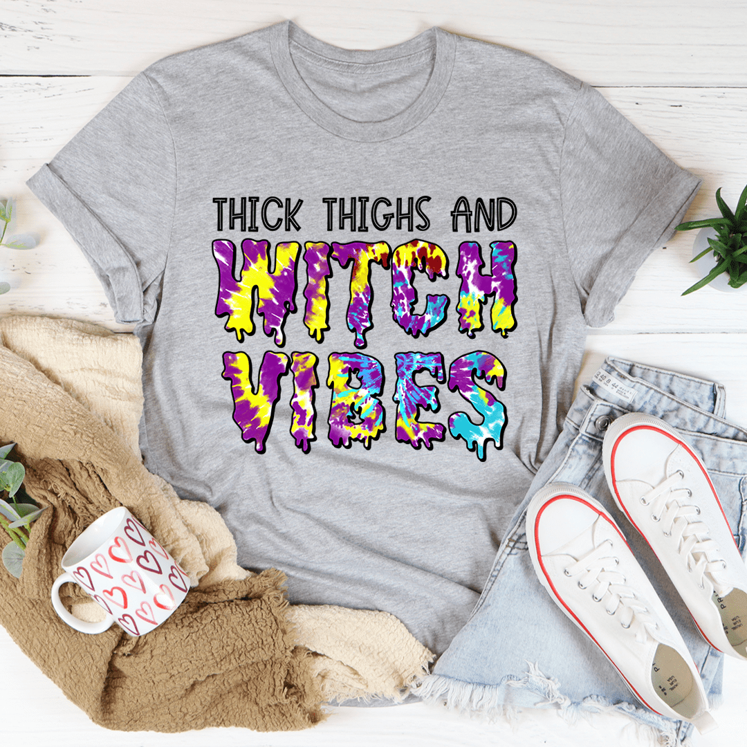 Thick Thighs And Witch Vibes Tee-1
