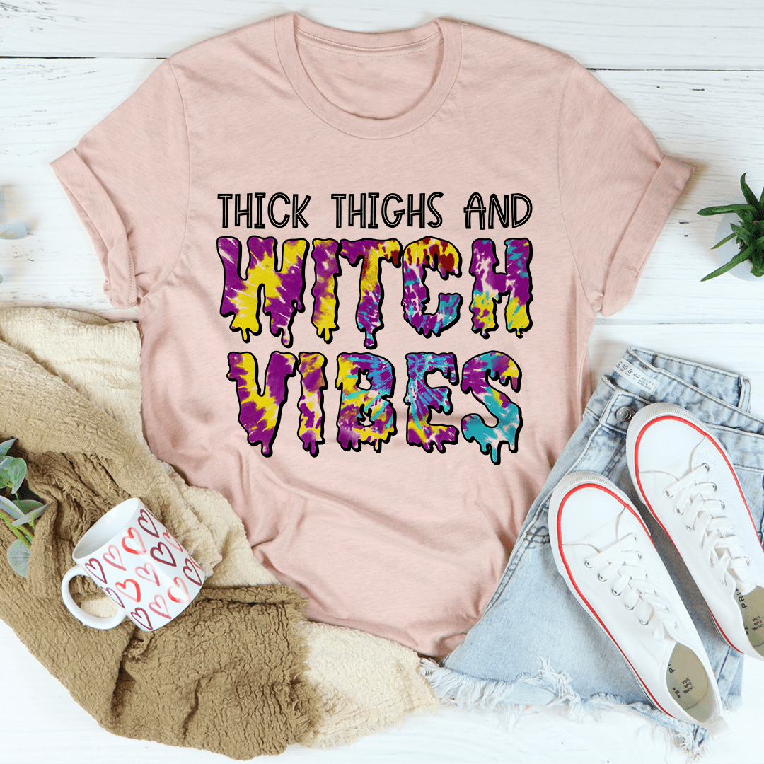 Thick Thighs And Witch Vibes Tee-2