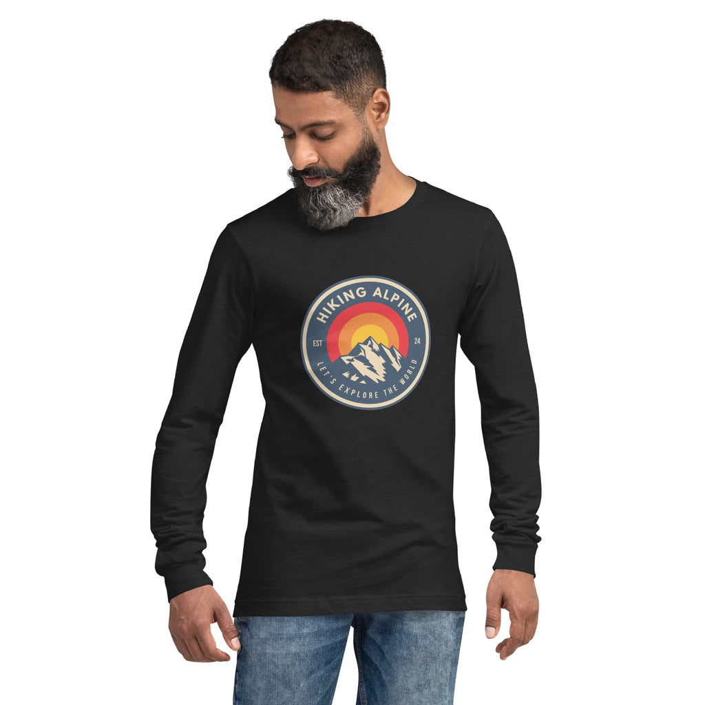 Hiking Alpine Mountains Unisex Long Sleeve Tee-1