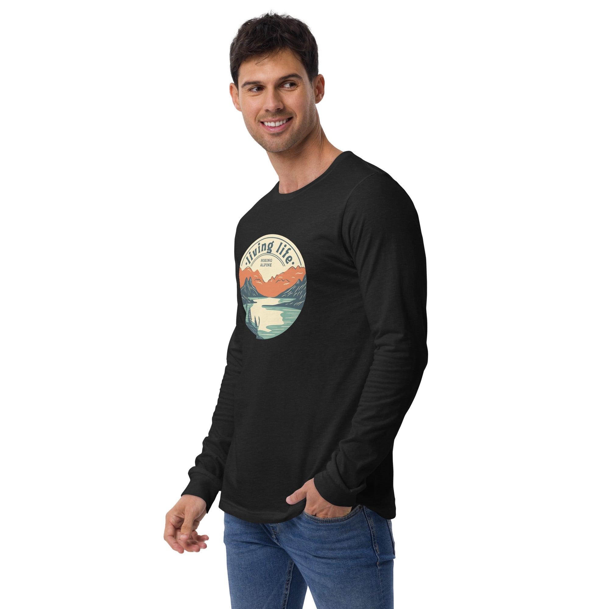 Hiking Alpine Outdoors Unisex Long Sleeve Tee-1