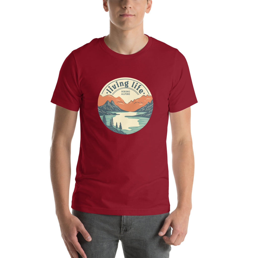 Hiking Alpine Outdoors Unisex t-shirt-3