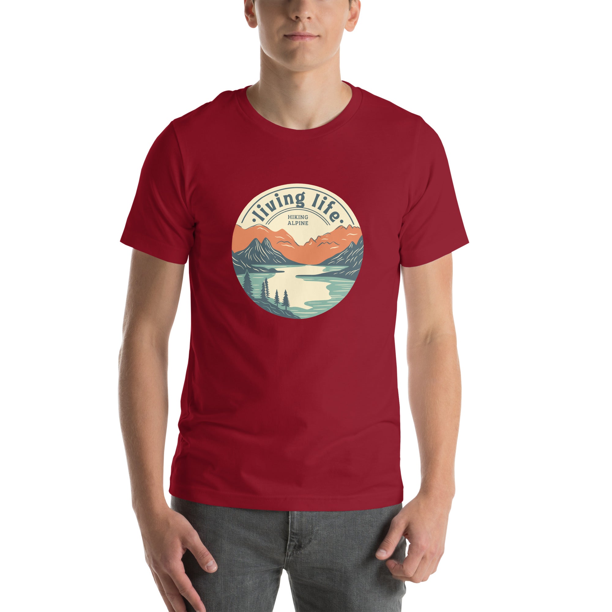 Hiking Alpine Outdoors Unisex t-shirt-3